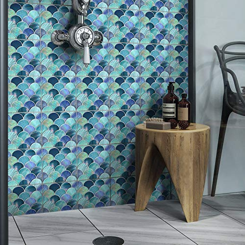 Alwayspon 30 Stück Wandfliesen-Aufkleber, Abziehen und Aufkleben, selbstklebende wasserdichte PVC-Spritzschutz-Fliesenaufkleber für Wohnzimmer, Küche, Badezimmer, als Heimdekoration, 20 x 20 cm