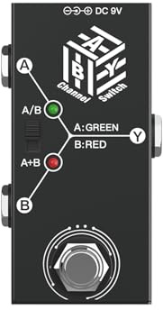 HUIOP ABY Box Gitarren-Pedale, Schalter AB Mini-Effektpedal für Gitarre, bidirektionale Übertragung, Metallgehäuse, rutschfeste Halterung, Modus A/B oder A und B, Wahlschalter