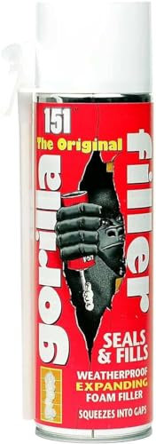 YSAMAX Gorilla Filler Weatherproof Expanding Foam Filler, Securely Seals & Fills, Squeezes Into Gaps, Suitable for Filling, Sealing Gaps & Cavities, Keeps Dust and Pests Aways, 500ML (1 PCS)