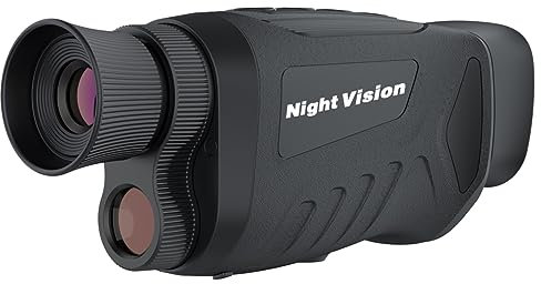 Mulcort Digitales Nachtsicht-Monokular, 40 MP, 2,5 K, Infrarot-Teleskop, 984 Fuß, Nachtsicht-Entfernungsunterstützung, Foto- und Videoaufzeichnung, 8-facher digitaler Zoom für Outdoor-Camping, Jagd