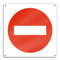 Cartel Prohibido Pasar 42x42 cm Lona Impresa Señal de Advertencia Zona de Obras (Prohibido)