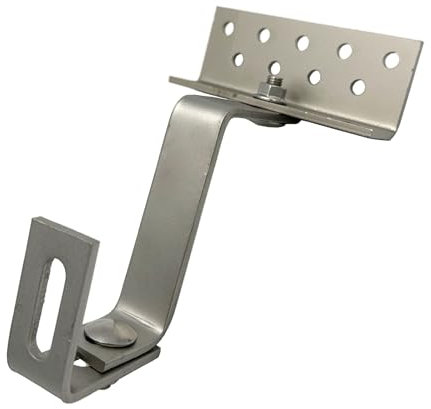 BRESKO 6x Dachhaken Edelstahl A2 2-fach verstellbar Pv Solar Photovoltaik Befestigung Montage Solarpanel Dachhalterung Dachhalter