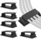 20PCS Self-Adhesive Cable Clips, Black Plastic Wire Clips, Cable Tidy Clips for Desk Wall Car Office Home