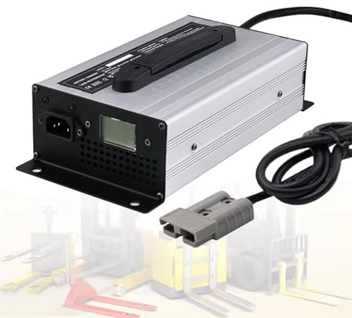 WLEJSL Chargeur Batterie Chariot Élévateur Chargeurs Batteries 12 V/24 V/36 V/48 V/60 V/72 V avec Prise Anderson 50 A pour Chariot Élévateur Électrique, Transpalette, Laveuse Sol,60V 15A