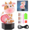 Diamond Painting Nachtlicht Basteln,Kuh Diamantmalerei Lampe LED 7 Farben,Kreative DIY Nachtlicht Bastelset für 6-12 Jahre Kinder Geburtstagsgeschenk,Weihnachtsgeschenke,Urlaub Geschenk