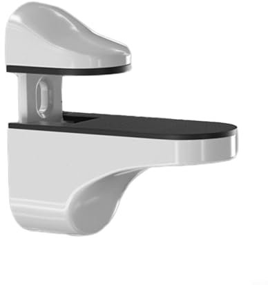 Support d'étagère en verre réglable, support de serrage rectangulaire robuste pour étagères en verre de 3 mm à 22 mm, pinces de fixation murale, pièces de rechange (blanc)