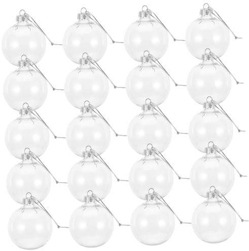 Weihnachtskugeln PET 20 Stück Transparente für Weihnachten Party Dekoration
