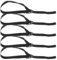 Lot de 5 Dragonnes pour Canne de Marche - Dragonnes Noires Universelles - Sangles de Poignet Antidérapantes pour Canne de Marche, Ski et Randonnée - Accessoires pour Cannes pour Personnes âgées