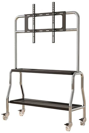 CMYAOYC Mesa TV Ruedas con Ruedas para Pantallas de 40 a 75 Pulgadas, Moveis Sala Portátil Apto para Esquinas, Dormitorios, Exteriores, Dormitorios Pequeños(Black)