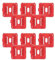 UP10x Red Battery Mounts Storage Holder Rack For Milwaukee M18 18V Tool Battery (10pcs)