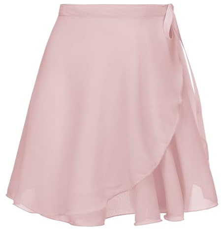 Deesorxin Ballettrock für Damen, Ballett-Wickelrock, durchsichtig, Tanzkostüme mit Verstellbarer Taille, für Erwachsene, Damen, große Mädchen, Pink 2, Einheitsgröße