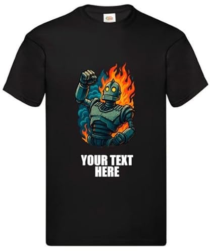 Iron Kid's Children's T-Shirt Custom Personalised Tshirt Tee Kids Shirt Top Cute Merch Funny Boys Girls Unisex Black Giant The 1