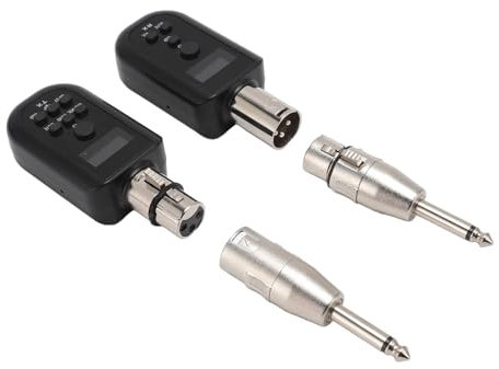 POENVFPO Trasmettitore del Microfono Wireless Semplificato e Ricevitore UHF per Miscelatori a Pedale a 2,4 GHz