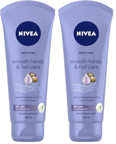 NIVEA Handcreme Glatte Hände und Nagelschutz 100ml (Packung mit 2)