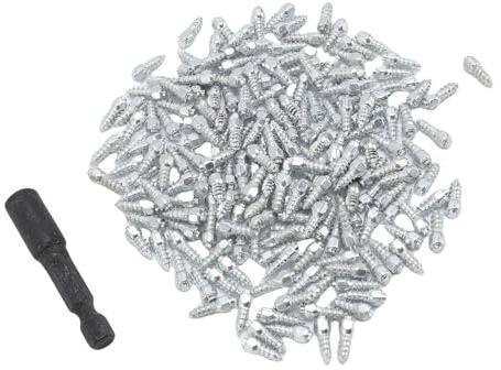 Drfeify Chiodi per Pneumatici Moto, 100 Punte da per Ghiaccio Antiscivolo in Acciaio Resistente, Presa e stabilità Eccellenti, Installazione Semplice con Attrezzi, Applicazione Versatile per