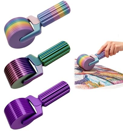 ALONK 3 Stück Diamond Painting Roller, Strass-Presswalze, Diamond Painting Zubehör, New 3D Diamant Kunstroller, Diamantmalerei Rollwerkzeug