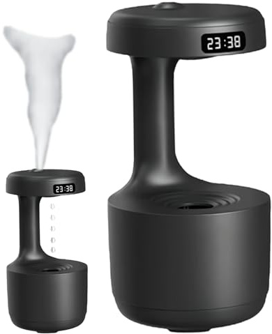 Rain Drop Humidifier with Cloud Design 4.7 Inch Silent Humidifiers for Bedroom with Night Light Quiet Run Black