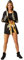 dressforfun 900377 Frauenkostüm Boxerkostüm mit Short, Top, Mantel mit Kapuze, Gürtel und Boxhandschuhen (XXL | Gold | no. 301823)