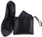 Women's Portable Foldable Ballet Flats Shoes Roll Up Slippers for Travel, Black Sequin, M
