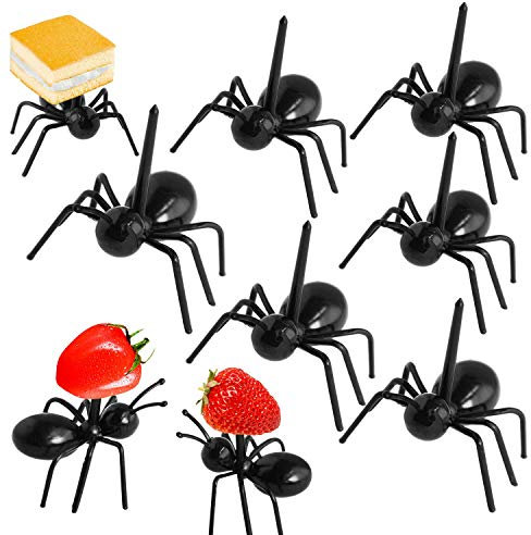 Pinowu Ameisenfutter Picks wiederverwendbare Obst Dessert Gabel (24 stück), Ameisen Zahnstocher Tier-Appetizergabel für Snack Kuchen Dessert mit Geschenkbox