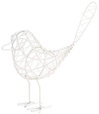 VOSAREA Hochzeitsdekoration Drahtfigur Ornament Vogel-tischdekoration Hochzeitsskulptur Metalldekor Ornamente Für Gartenskulpturen Draht Vogel Figur Tier Weiß Nordisch Büro