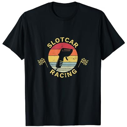 Slotcar Slotracing Handregler Retro T-Shirt