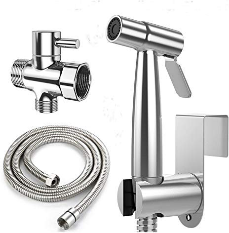 Hand-Bidet-Toilettensprüher, Edelstahl, für Badezimmer, persönliche Hygiene, Bidet-Sprüh-Set, Baby-Stoffwindel-Sprüher, Duschsprüher für Haustiere, weibliche Hygiene