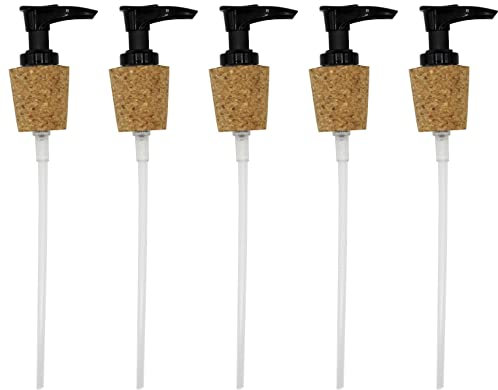 Creative Hobbies Black Pump Dispenser with Cork Stopper for Easy Press-in Fit (Pkg/5)