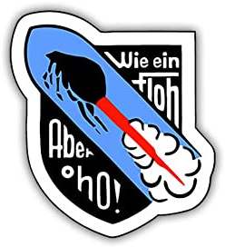 Wie ein Floh Aufkleber Sticker Wappen Aber Oho! Luftwaffe Militär 4x3,5cm #A5372