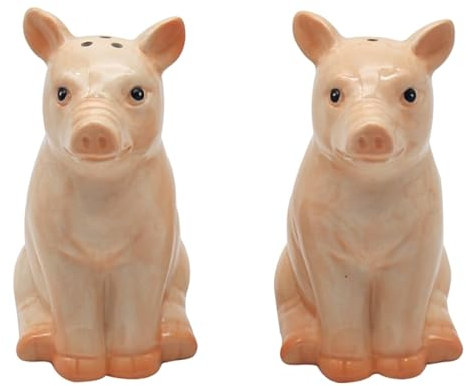 Lesser & Pavey Salz- und Pfefferstreuer-Set für alle Arten von Küche, Salz- und Pfefferstreuer aus Keramik, britisches Design, schöne Salz- und Pfefferstreuer, geeignet für Zuhause (Schweine)