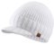 Magracy Cappello invernale da uomo con visiera in maglia spessa per esterni, bianco, Taglia unica