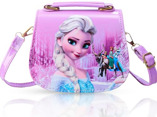 Chukua Kinderhandtasche Els- Tasche Umhängetasche Kinder Mädchen Prinzessin Handtasche Kindertasche Schultertasche mit Verstellbarem Gurt zum Ausgehen oder Reisen, Geschenke Mädchen Girls
