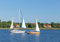 CALVENDO Poster 42,0 x 29,7 cm Querformat Segelboote vor Gut Stubbe, Lindaunis| Bilder, Kunstdruck, Wandbild, Wanddeko, Prints ohne Rahmen