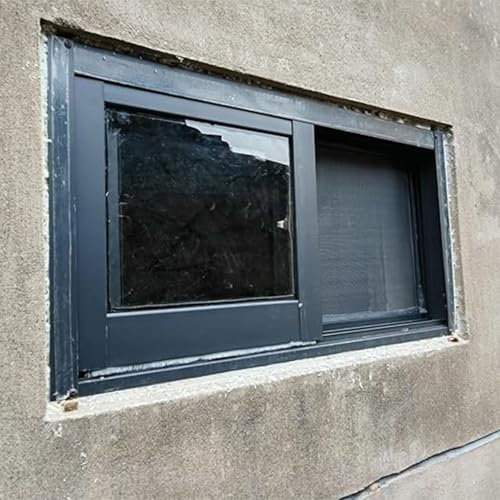 Oracra Schiebefenster Kleine Schuppenfenster mit Eingebautem Insektenschutz, Außen-Schiebefenster für Hühnerställe, Dachböden, Badezimmer, Kleine Oberlichtfenster(WxH 38x18in/95x45cm)