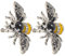 Holibanna 2stücke Bienen Broschen Dekorative Tieranstecker Für Damen Vintage Design Für Kleidung Hüte Und Accessoires Leicht Und Tragbar Für Und Alltag