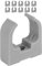 Boltza® Saddle Cable Clips for 25mm Conduit – Black or Grey – Screw Mount – Pack of 10 or 50 (10, Grey)