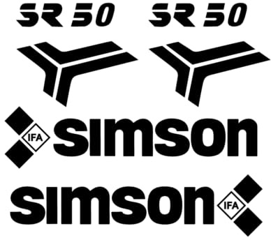 Dekorsatz 4-teilig, Schwarz - für Simson SR50