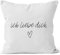 MoonWorks Kissenbezug Kissenhülle Ich Liebe Dich Liebe Love Geschenk Deko-Kissen Baumwolle weiß 40cm x 40cm