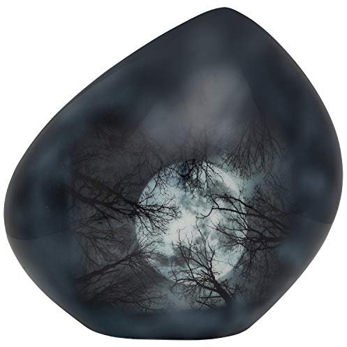 Ansons Urns Moon Aluminum Cremation Urn - Black Mountain Rock Funeral Urn - Extra Large Size for Adult up to 250 lbs