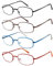 EFE Lesebrille Damen 4er-Pack Lesebrille Herren Rechteck Rahmen Metall Mehrere Farben Edelstahl Material Federscharniere Computer Lesebrille Weinlese Eyewear Leicht und Bequem (Mehrfarbig, 1.5)