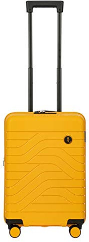 Bric's Hartschalen-Trolley Erweiterbar, Kollektion Ulisse B|Y, 4-Rollen-Koffer, Widerstandsfähig und Ultraleicht, USB-Anschluss, Integriertes TSA-Schloss, Maße: 37x55x23/27, Mango