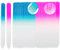 SIUSIO 40 Pack Professional Czech Crystal Glass Nail Files Double Sided Etched Surface Files Gradient Rainbow Color for Acrylic Nail Emery Boards & Buffer (Pink&Blue)