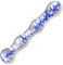 DUKESTON Consolador de Vidrio, Dildo Doble Anal, Penes Sexuales Hombre & Mujer, Consoladores Anales Hombres (Azul)