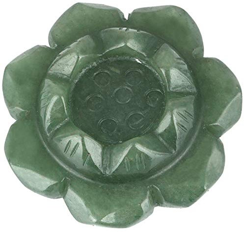 Nupuyai Teelichthalter Kerzenhalter aus Edelstein Kristall in Lotusblüte Form für Reiki Heilung und Haus Dekoration