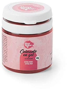 Past Kolor - Colorante Alimentario en Gel - Colorante de Alta Concentración y Pigmento de Calidad - Ideal para Repostería - 50 G (Extra Rojo)