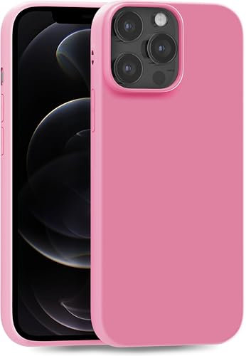MyGadget Hülle kompatibel mit iPhone 12 | 12 Pro - robuste Handyhülle TPU Case Slim Silikonhülle - Back Cover Kratzfest Schutzhülle matt Rosa