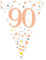 90th Birthday Rose Gold Birthday Party Flag Banner Bunting Age 90