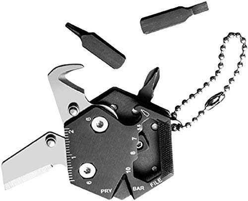 XYDESIGN Multitools 14-en-1 Pièce Multi Tool Keychain Pliage Portable Inoxydable Gadgets EDC DIY Outils à Main Cadeaux pour Les Hommes Femmes Mini Survival Tool for Outdoors Camping Randonnée Voyage