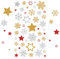 Kesote 230x Sticker Stern Aufkleber Glitzer Schneeflocken Etiketten Gold Selbstklebend zum Basteln Silber Weihnachten Deko Rot