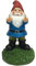 FOUTP Nain De Jardin Doigt d'honneur - Statue De Gnomes Go Away Ornements De Pelouse De Jardin Drôle, Décorations Intérieures Ou Extérieures